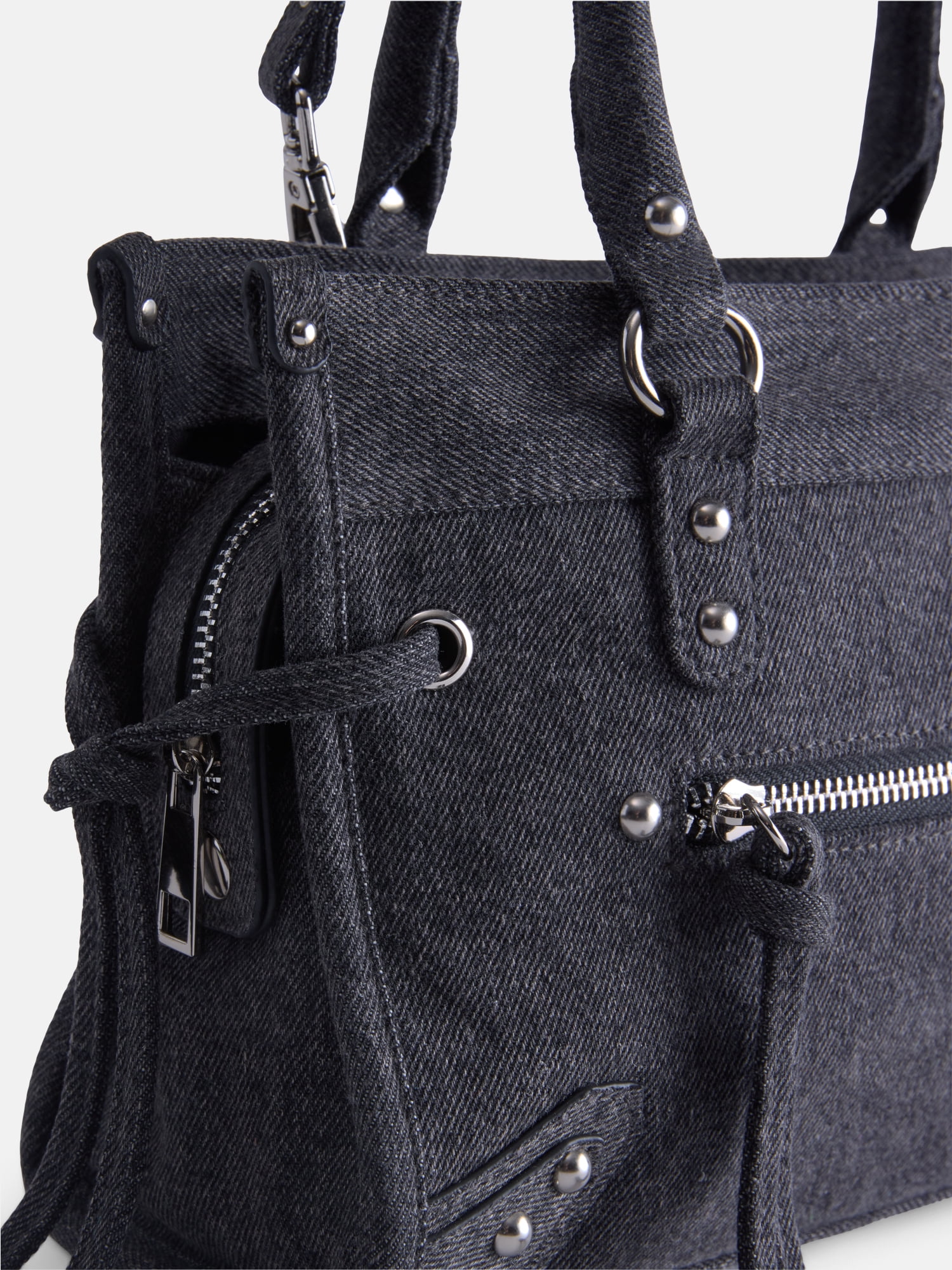 No Boundaries Women's Fashion Square Tote Bag, Black