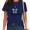 A-Navy blue, variant on UNISHE Women's Casual Short Sleeve Faith Tee Elegant Satin Ribbon Bow Inspirational T-Shirt Blue, 2XL