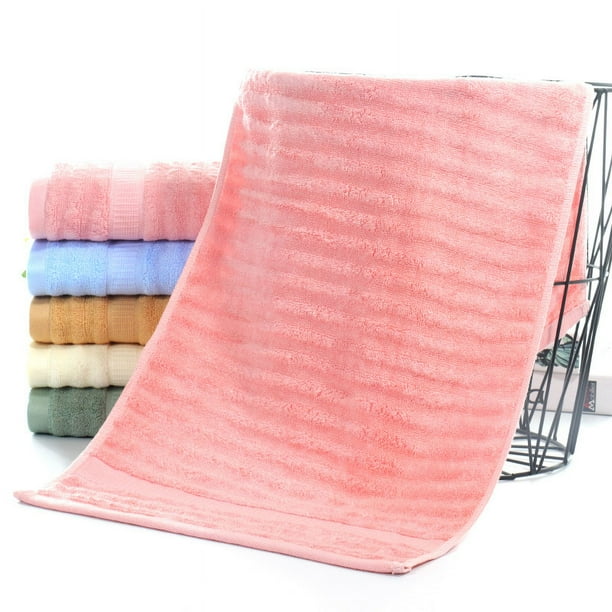 Nvzi 1 toalla de baño multiusos para uso en el baño, fitness, deportes, toalla de fibra de bambú para niños, 19,69 x 9,84 pulgadas (rosa)