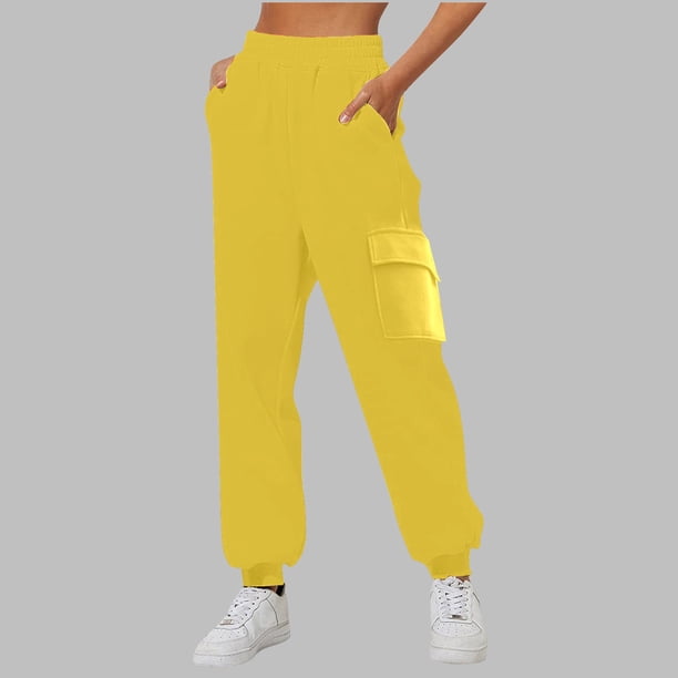 WILLBEST Pantalones Deportivos Casuales para Mujer, Forrados, de Pierna Ancha y Recta, de Cintura Alta y con Bolsillos para Entrenar y Disfrutar Del Tiempo Libre. Extra Grande
