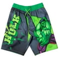 thumbnail image 5 of Marvel Avengers Hulk Little Boys Rash Guard and Swim Trunks Outfit Set Toddler to Big Kid, 5 of 5