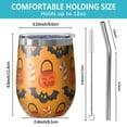 thumbnail image 5 of Halloween Pattern 12oz Stainless Steel Insulated Wine Tumbler with Lid and Straw – Double Wall Vacuum Mug for Hot & Cold Drinks, 304 Steel Interior, Sweat-Free Design. Trick or Treat !, 5 of 5