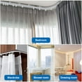 thumbnail image 3 of OhhGo Flexible Bendable Ceiling Curtain Track, 3M/9.84FT Flexible Bendable Mount Curtain Rail Ceiling Track with Hooks & Accessories Set, for Room Divider, Shower Curtain, White, 3 of 12