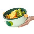 thumbnail image 1 of Double-layer Drain Basket With Handle Kitchen Wash Basket Wash Fruits Vegetables Filter, 1 of 5