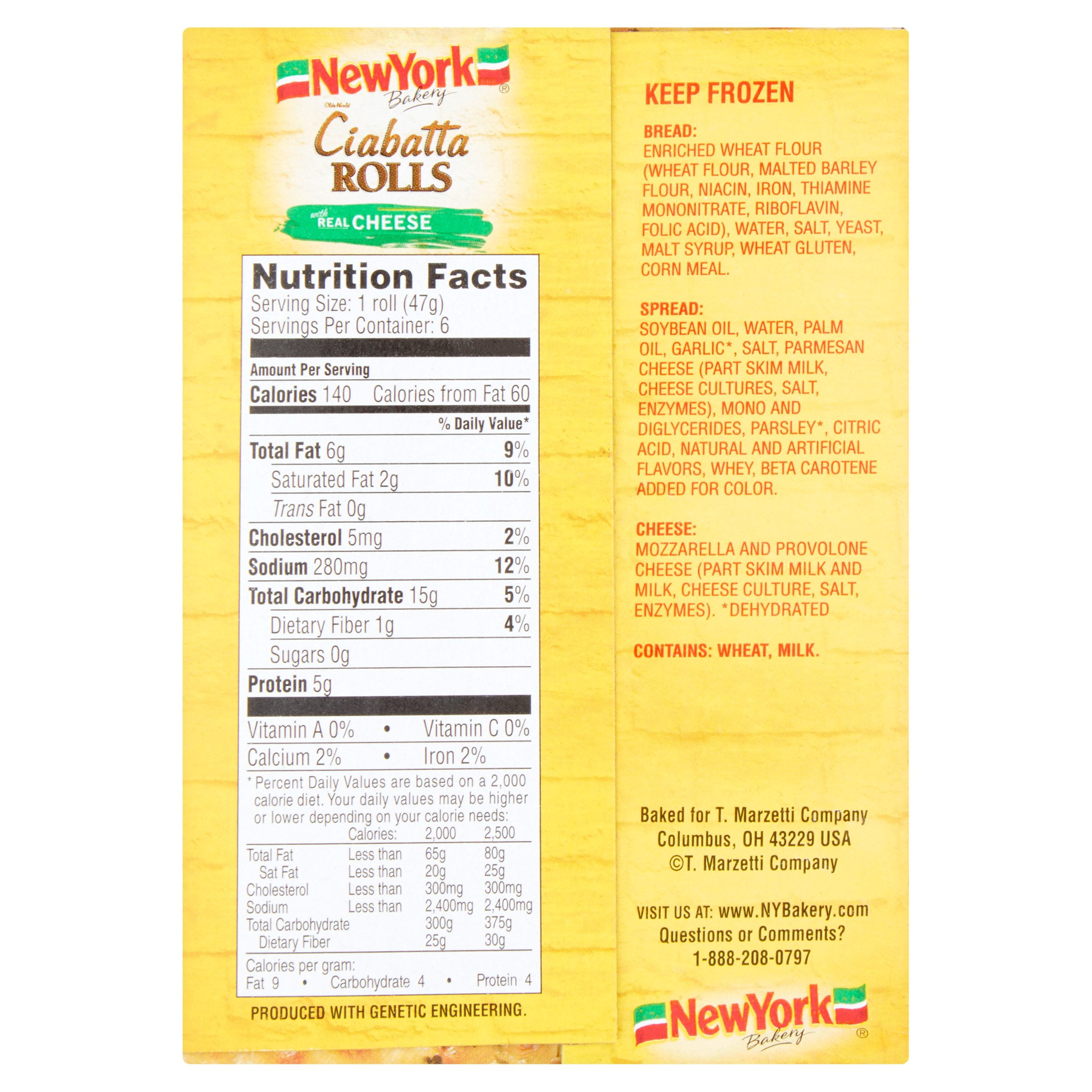 Ciabatta Rolls Nutrition Information Ciabatta Rolls Nutrition Information
