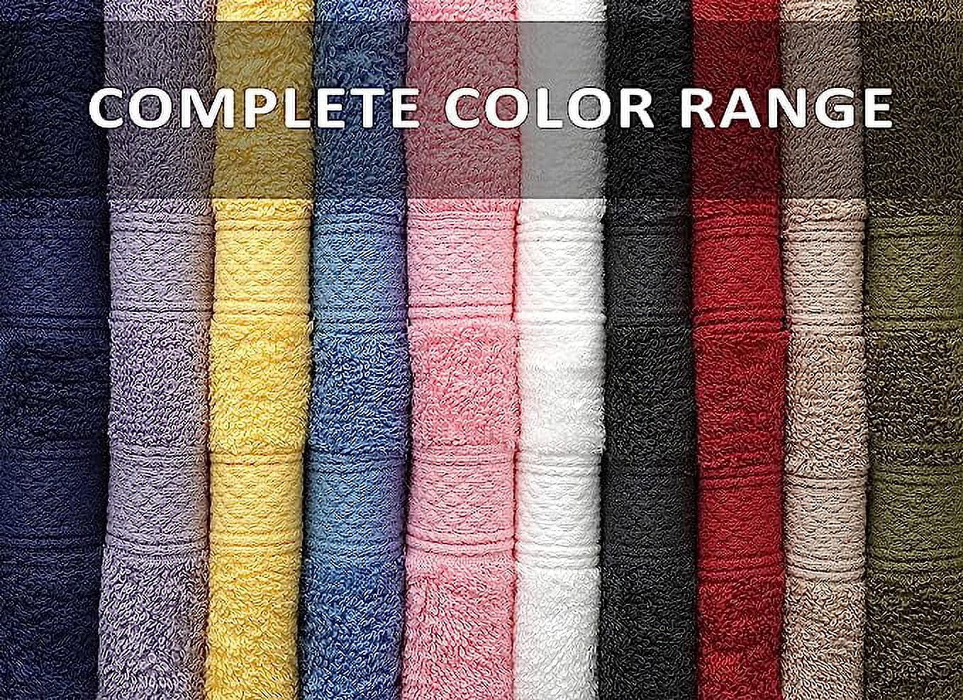 Zuperia 10-Pack Hand Towels, 16" x 28" Soft Cotton, Absorbent, Multicolor for Bathroom, Gym & Spa Use
