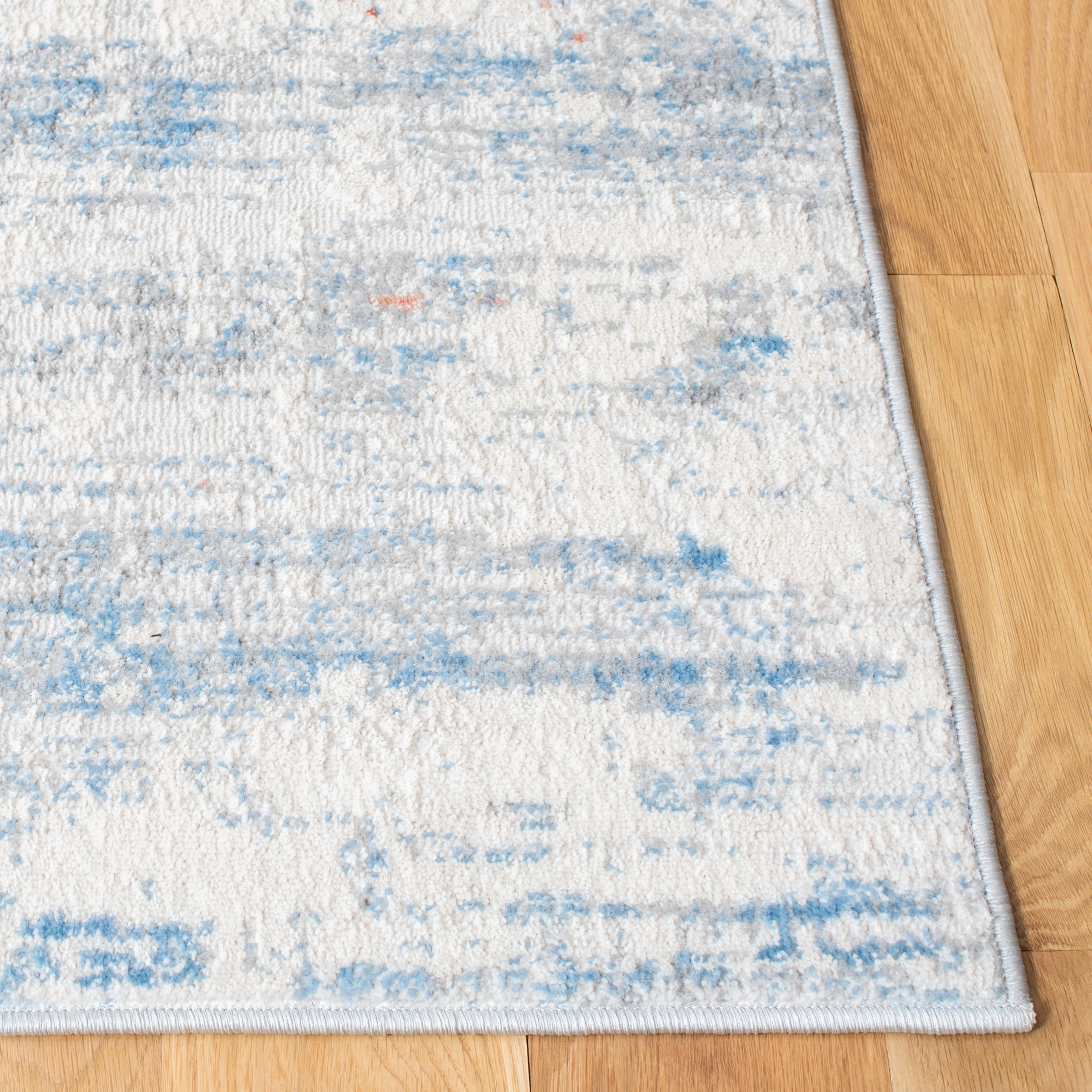 SAFAVIEH Amelia Topher Abstract Runner Rug, Ivory/Rust, 2'3" x 8'