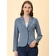 thumbnail image 3 of AllegK ChaqueDe Traje De ChaqueElástiCon Cuello De SolaPaOficiDe Trabajo PaMujer Gris azul S, 3 of 6