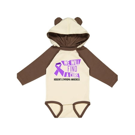 

Inktastic We Will Find a Cure- Hodgkins Lymphoma Awareness Gift Baby Boy or Baby Girl Long Sleeve Bodysuit