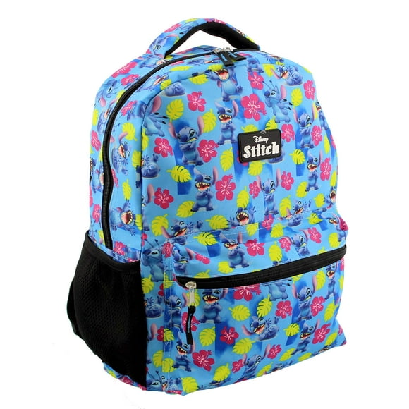 Lilo and Stitch Girl's Boy's Adult's 16 Inch School Backpack Bag (One Size, Blue)