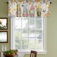 thumbnail image 3 of 2 Pack Valances for Window, Easter Eggs Short Curtains for Kitchen Bedroom Living Room, Cute Gnomes Flowers Butterflies Botanical Beige Rod Pocket Small Window Treatment Valance Drapes 42 x 12 Inch, 3 of 8