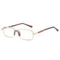 thumbnail image 1 of Men Women Simple Square Frame Classic Ultra Light Glasses Business Reading Glasses Anti-Blue Light Eye Protection GOLD STRENGTH 300, 1 of 7