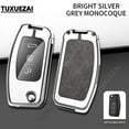 thumbnail image 6 of Zinc alloy+leather Car Flip Folding Key Case Cover For Ford H 3 Buttons Focus 2 3 Ecosport C-Max S-Max Ka Mondeo Kuga Galaxy, 6 of 29