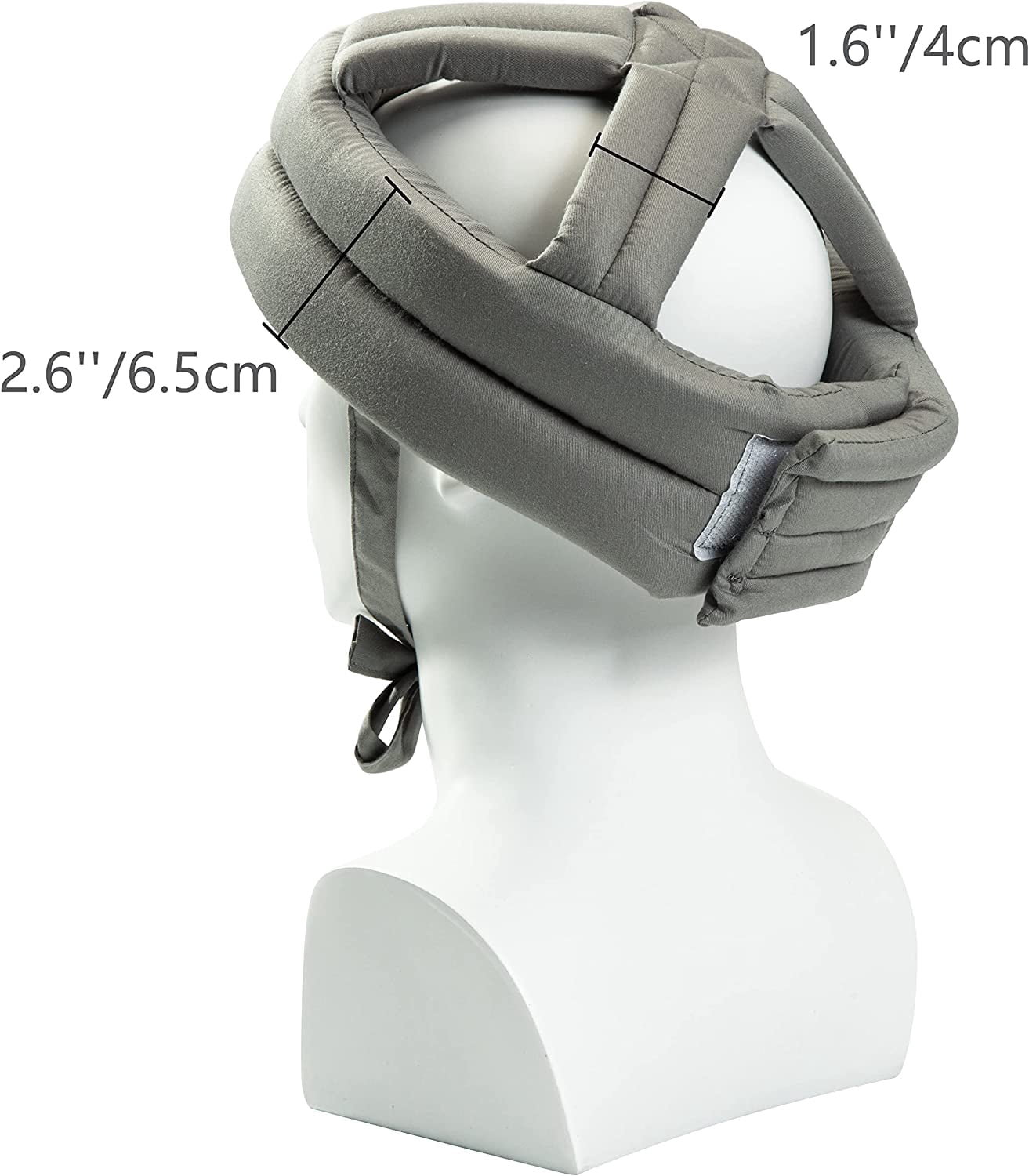 ABCISI Thick Soft Protective Helmet for Elderly, Adult Size,Seniors Head Protector Fall Protection Hat Cap,Elder Safety Products Protect Head Injury in Falls for Home Gardening Walking Dog,Gray Cloth