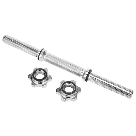 SAYFUT Barbell Dumbbell Bars Chrome Dumbbell Handles Weight Lifting Spinlock Collar Set for Gym Barbells Dumbbell Bars Strength Training, Length 13.77''/ 35cm,Hex nut