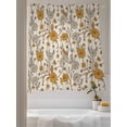 thumbnail image 3 of Yellow White Daisy Sheer Curtains 63 inches Long, Fall Flower Vintage Style Light Filtering Sheer Window Curtains Rod Pocket Voile Drapes for Bedroom Living Room, 52"W x 63"L 2 Panels, 3 of 7