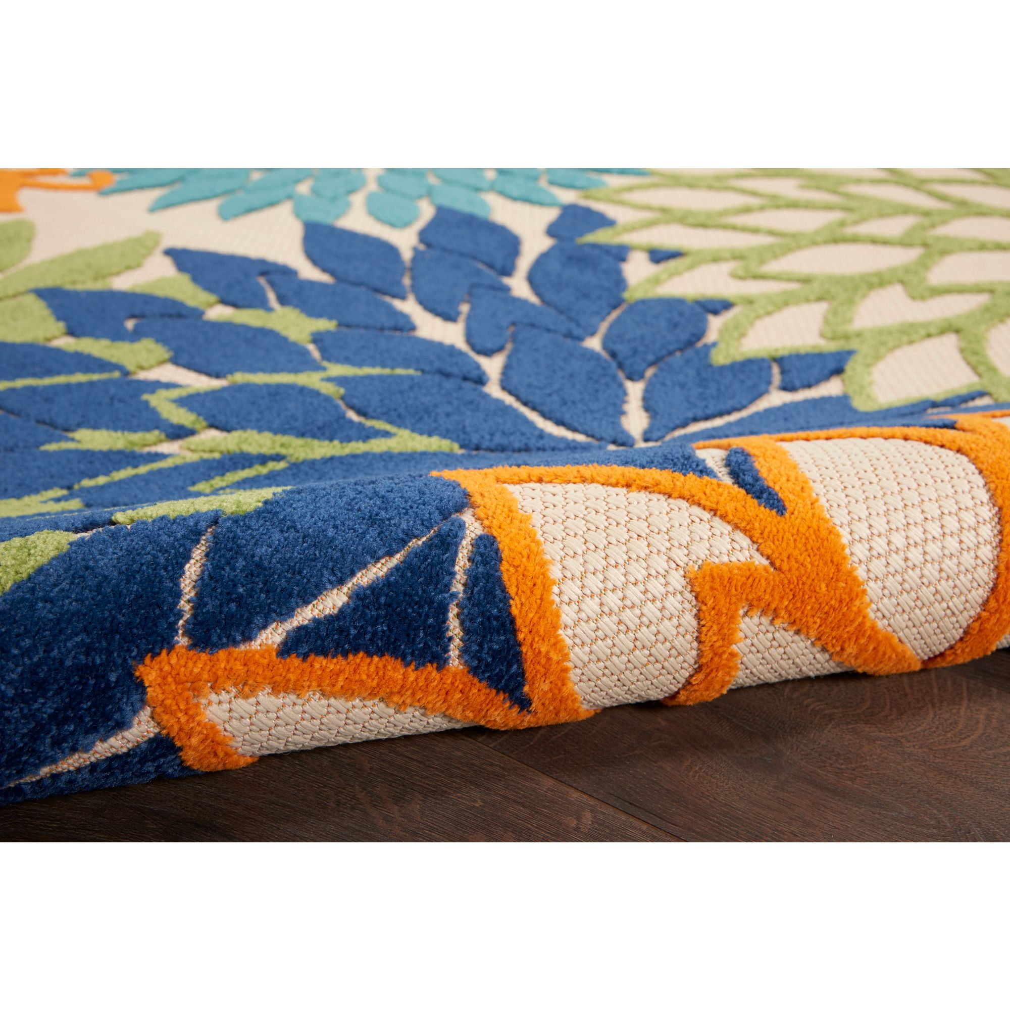 Nourison Aloha Floral 9' x 12' Multicolor Tropical Indoor/Outdoor Area Rug