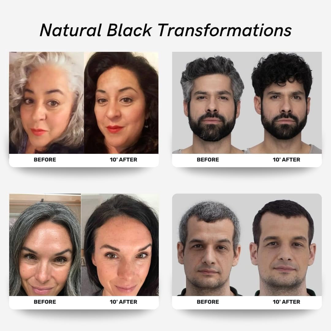 Polar Haircare - Jet Black Hair Dye for Gray Hair Natural Hair Dye Kit - 6.76 fl oz