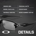 thumbnail image 2 of Oakley OO9188 Flak 2.0 XL Rectangle Shaped Polarized Sunglasses for Men - Includes Official Eyewear Kit - Matte Black Frame with Prizm Black Lens, 2 of 7