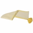 thumbnail image 3 of HomeRoots 516600 Yellow Woven Cotton Striped Throw Blanket, 3 of 5