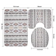thumbnail image 3 of Colorful Geometric Diamond Pattern Bathroom Rugs Sets 3 Piece,Toilet Cover Set,Absorbent Non Slip Bathroom Mats Sets with U-Shaped Contour Rug Toilet Rug Set, 3 of 5