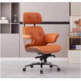 thumbnail image 3 of Genuine leather sedentary office chair, modern study owner's chair, comfortable armrest, large class chair My Lux Decor Round, 3 of 8