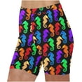 thumbnail image 1 of Aayomet Shorts pour Femmes Shorts Extensibles Shorts de Gym Shorts de Course Exercice (Noir, TG), 1 of 4