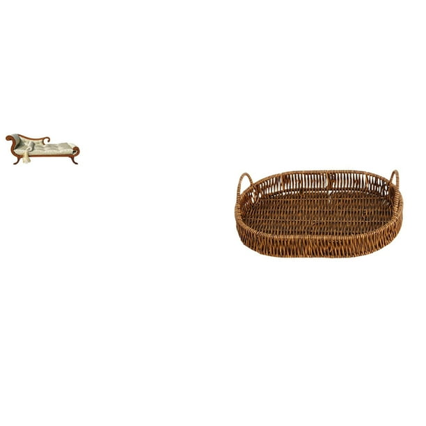 Sofá Cama De Madera En Miniatura, Muebles De Bricolaje, Accesorios Para Fotos, Minibanco, Sillón Para Casa De Muñecas, Cesta Tejida De Mimbre, Frutero Ovalado, Organizador De Cocina,