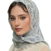 Aellinatey Traditional Tassels Lace Head Scarf Women Headwrap Catholic Chapel Bridal Veils