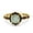 Yellow Gold Silver, variant on Art Deco Flower Natural Green Amethyst Prasiolite Ring 925 Sterling Silver Size 9