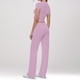 thumbnail image 5 of Conjunto de 2 piezas para mujer: top corto de manga corta y pantalones rectos, estilo deportivo informal, tallas reales para primavera/verano, 5 of 6