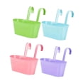 thumbnail image 1 of koolsoo 4Pcs Hanging Flower Pots Flower Bucket Plant Pots for Porch Outdoor Backyard A, 1 of 9