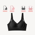 thumbnail image 4 of Fgnfyis Soutien-Gorge Sans Armature avec Boucle avant et Latérale pour Femmes, Ajustement Sans Couture, Yoga, Sommeil, Grand Soutien-Gorge pour Usage Quotidien, Noir TTG, 4 of 7