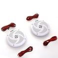 thumbnail image 2 of Pyle Marine Speakers - 4 Inch 2 Way Waterproof and Weather Resistant Outdoor Audio Stereo Sound System with LED Lights, 100 Watt Power and Low Profile Slim Style - 1 Pair - PLMRS43WL (White), 2 of 5