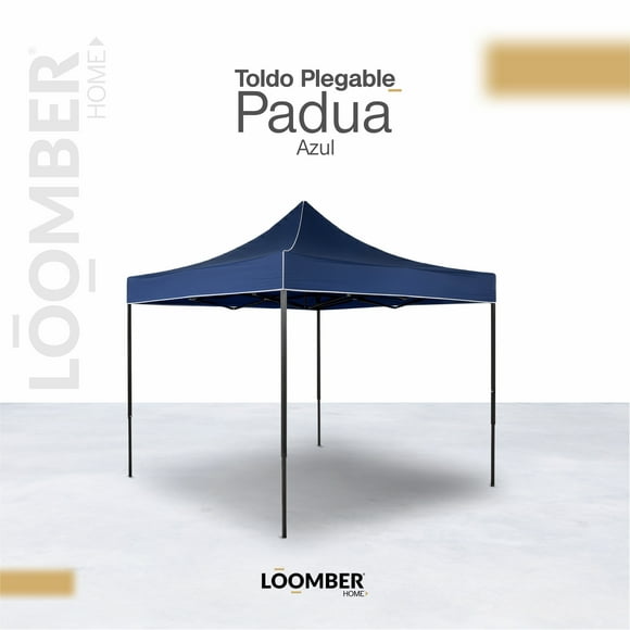 Toldo Plegable Impermeable Tipo Carpa LOOMBER Padua Azul 3x3