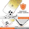 thumbnail image 3 of Compatible with iPhone 15 Pro Max Case Clear Cute Giltter iPhone 15 Pro Max Phone Case for Women Girls Transparent TPU Bumper Cases with Lanyard Strap (Yellow), 3 of 7