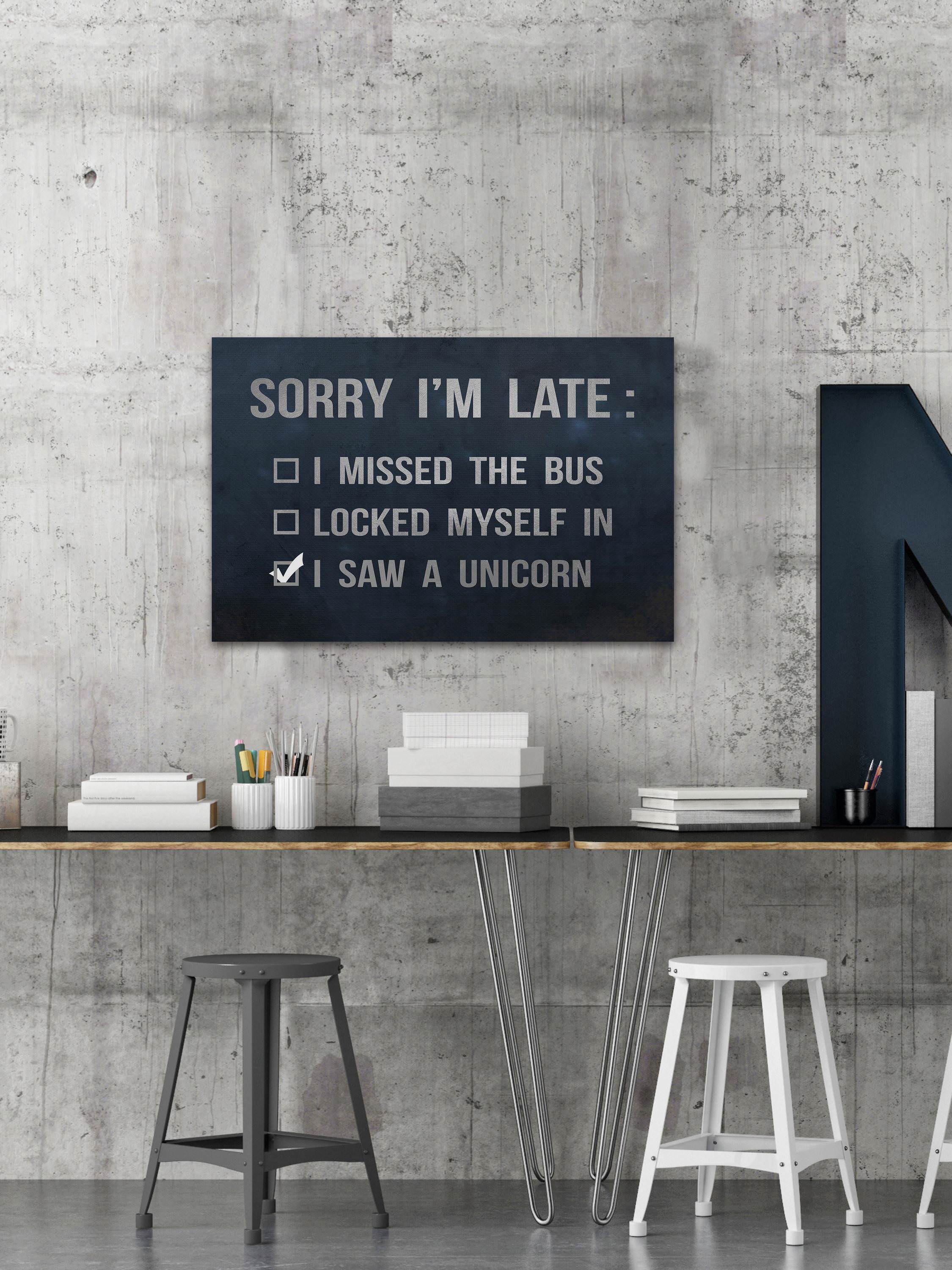 Sorry I'm Late II Painting Print on Wrapped Canvas