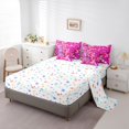 thumbnail image 5 of Castle Fairy Kids Teens Eat Sleep Dance Twin Bedding Sets 7-Piece,Gradient Geometric Hexagon Bedding Comforter Set Microfiber,Abstract Honeycomb Breathable Sheet Sets,Breathable Home Decor, 5 of 8