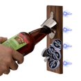 thumbnail image 1 of Abrebotellas de pared, abridor de cerveza magnético fuerte, abridor de botellas de pared de nogal norteamericano para fiesta en casa, bar, jardín, accesorios para beber, regalo. Afortunado Sencillez, 1 of 5