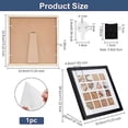 thumbnail image 4 of Square Wood Photo Frame Stand Black Picture Frame Display for Hold 16 Photos Multi Photo Frame Display with Clear Window, 4 of 9