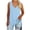 Light Blue, variant on Women's U-Neck Pleated Front Sleeveless Tank Tops Casual Layering Basic Shirts, Sizes S-XXL