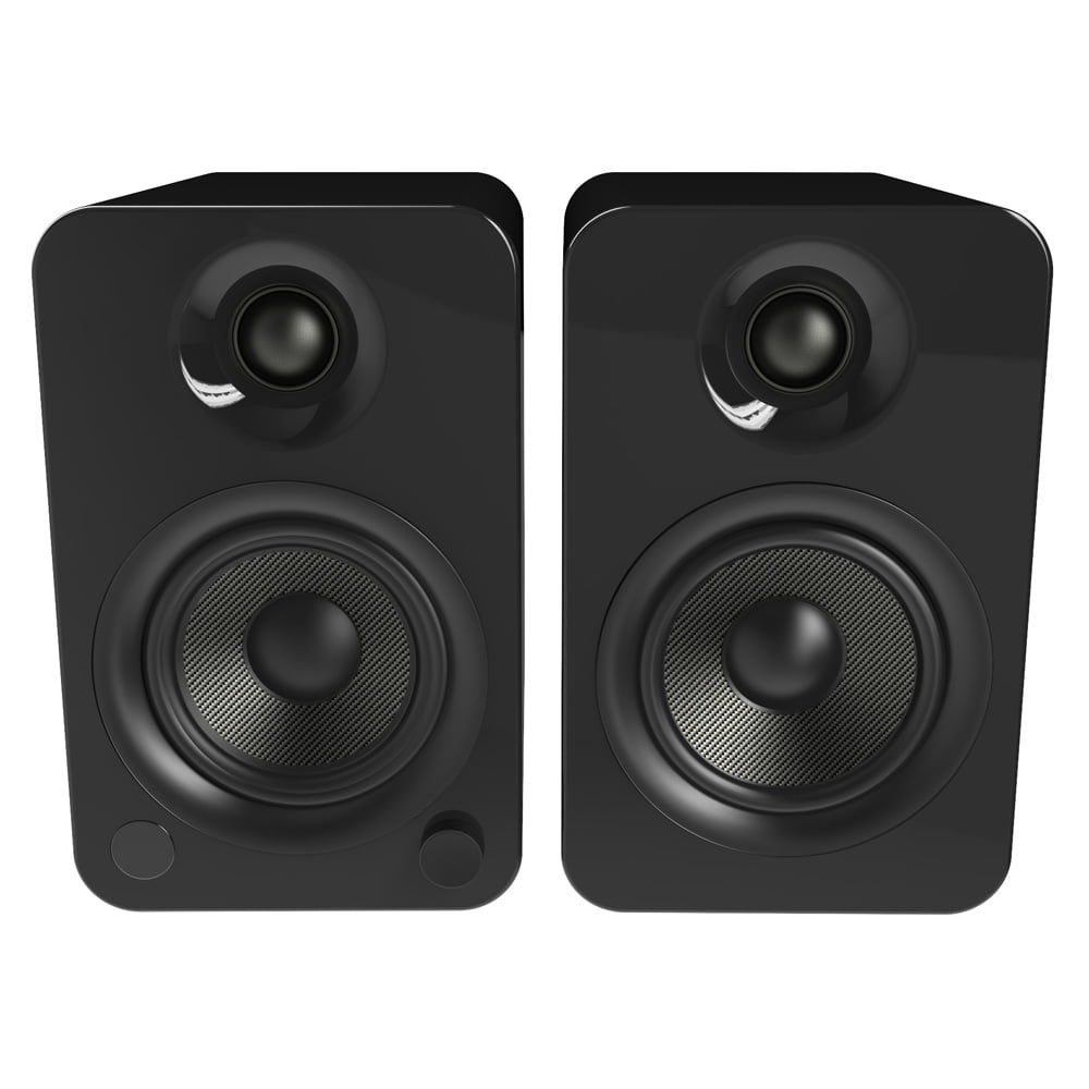 Kanto Living YU4 2-Way Powered Bookshelf Speakers (Pair, Obsidian)