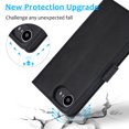 thumbnail image 3 of Wallet Case for iPhone 16e, 2 In 1 PU Leather Flip Phone Case with Detachable Magnetic TPU Inner, Kickstand Phone Cover with Card Slots & Wrist Strap for iPhone 16e, Black, 3 of 7