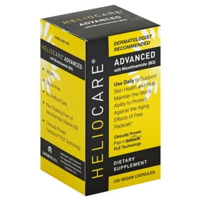 Heliocare Advanced Nicotinamide B3 Supplement: Niacinamide 250mg and Fernblock PLE Extract 120mg Per Capsule - Helps Support Skin Cell Health W/Antioxidant Rich Vitamin B3 Niacin - 120 Vegan Capsules