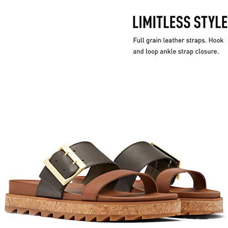 Sorel Roaming Slide tan Leather Sandals Sorel Women main image 4