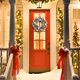 thumbnail image 1 of Puntoco Corona navideña de ratán para decoración navideña, para colgar en la puerta, para hotel Liquidación de adornos de decoración interior y exterior en Navidad, 1 of 6
