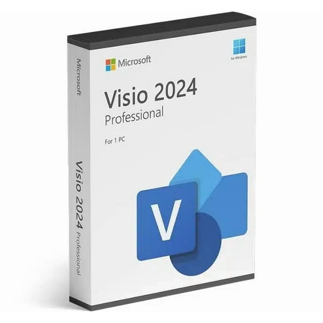 PrimeMicsoft Visio 2024 Professional | Product Key Card Included | Full Version | Lifetime License | Win, English Intl