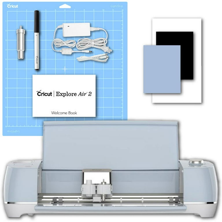 Cricut Explore Air Blue Machine Bundle with Iron-On Vinyl, Tools