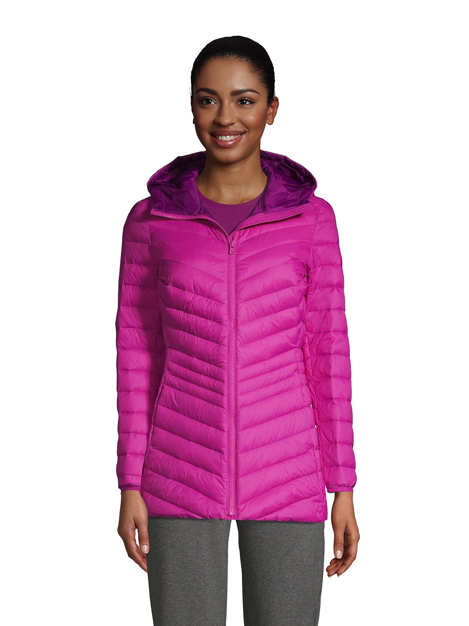 Lands' End Women's Ultralight Packable Down Long Jacket