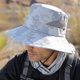 thumbnail image 4 of Sombrero de sol de camuflaje impermeable para hombre, de ala ancha, plegable, de malla para exteriores, para pescar, 4 of 5